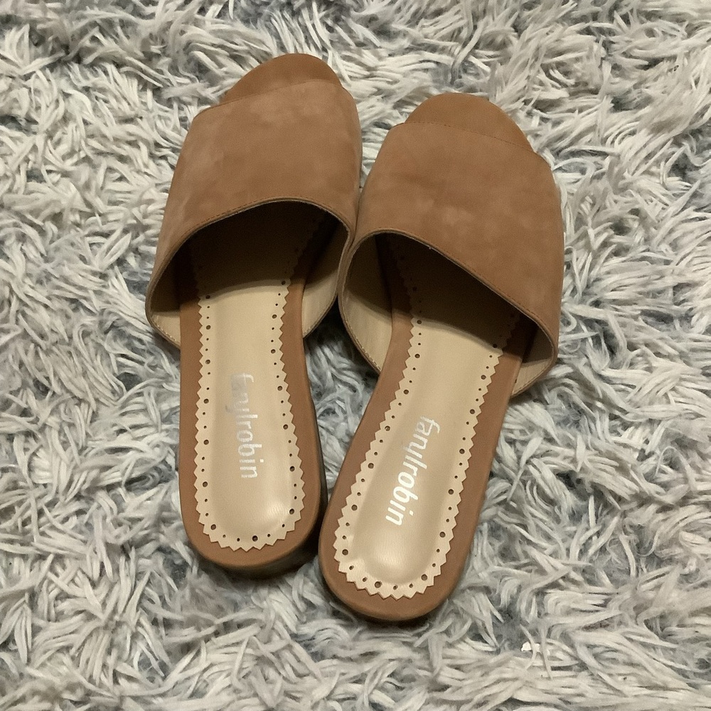 Farylrobin Mule Slide Open Toe Tan Size 8.5 📦T - Picture 3 of 5
